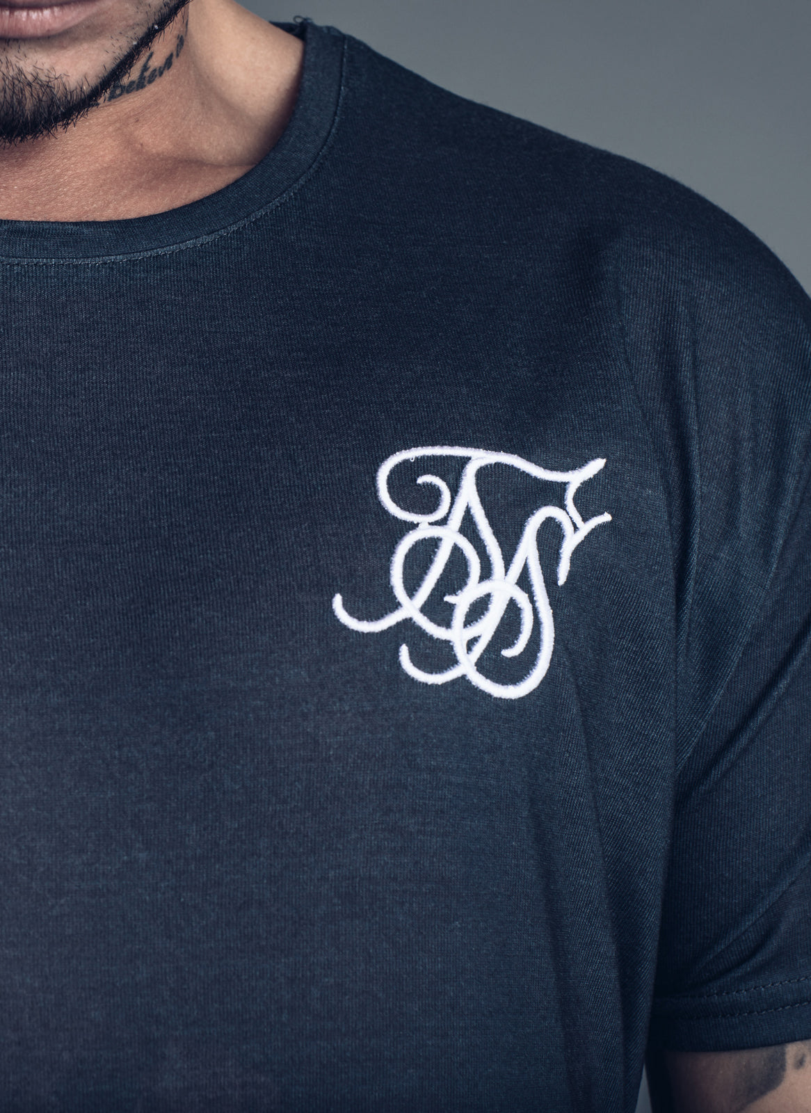 SikSilk Curved Hem Fade T-shirt - Antique Rose