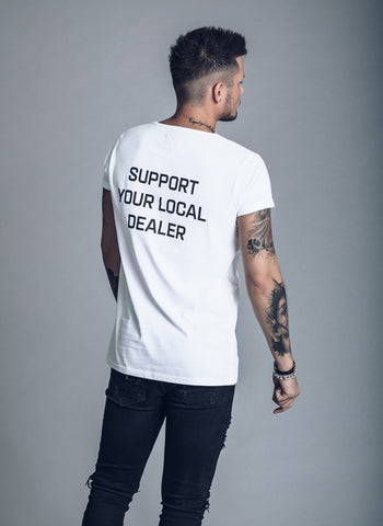 SikSilk Curved Hem Fade T-shirt - Antique Rose