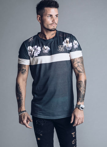 SikSilk Long Sleve Gym T-shirt - White and Gold