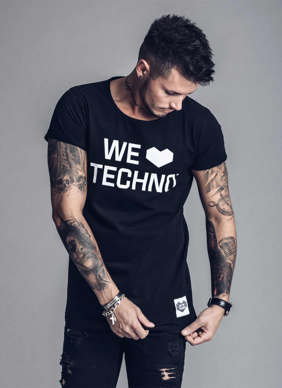We Love Techno Logo T-shirt - Black - We Love Techno